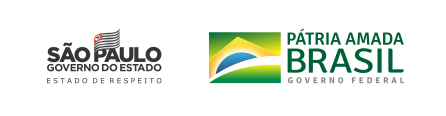 imagem das logo do Governo de São Paulo e Pátia Amada Brasil Governo Federal