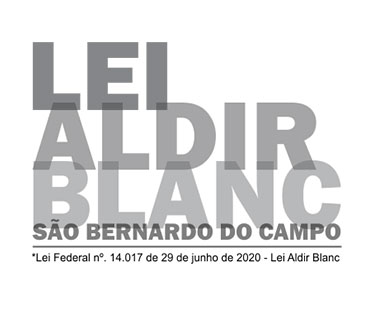 imagem somente com o texto: Lei Aldir Blanc de São Bernardo do Campo - * Lei Federal nº 14017 de 29 de junho de 2020