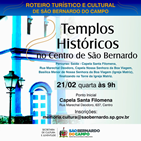 Roteiro Turístico e Cultural de São Bernardo do Campo - 21/02 - 9h